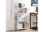 Libreria 4 Ripiani Bianco 60×27,6×124,5 Cm Materiale A Base Di Legno