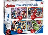 Ravensburger Puzzle Avengers: Gli Eroi Più Potenti Della Terra 4In1 (12,16,20,24 Pezzi)