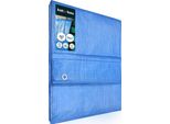 Kotarbau Telone In Tessuto 2X2 M Blu 75G/M2 Telone Occhielli Rinforzati Telone Protettivo Telone Per Edilizia Impermeabile Antistrappo Telone Industriale Qualsiasi Condizione Atmosferica