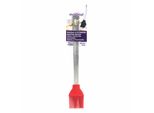 Mastrad Pennello Da Pasticceria In Silicone Con Manico In Acciaio Inox, Pennello Per Marinare, Pennello Da Cucina, Silicone, Acciaio Inox, Rosso, 26 Cm, F13015