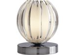 Lampada Da Tavolo Claw Touch, Cromo, Acrilico Trasparente, Vetro Satinato