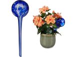Relaxdays 12 Palline Per Annaffiare In Vetro Blu