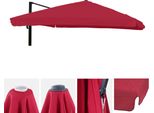 Copertura Di Ricambio Per L'ombrellone A Semaforo HWC-A96 Con Sportello, Copertura Per Ombrellone, 3X4M (Ø5M) Poliestere 4Kg ~ Bordeaux