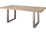 MASSIVMOEBEL24 | Tavolo Da Pranzo In Legno Di Mango 200X100X76 Sbiancato Laccato Railway #306