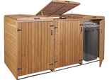 Xl 3/6 Contenitori HWC-H74, Contenitore Per Rifiuti, Espandibile 126X238X98Cm Legno Fsc® ~ Marrone