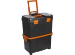 Valigia Portautensili Con Ruote - Vuota - Carrello Portautensili - Nero Con Arancio