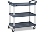 Carrello Portavivande Royal Catering - Plastica / Alluminio - 3 Ripiani - Ripiani: 85 X 50 Cm - 150 Kg - Grigio -