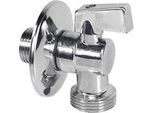 Valvola A Squadra Come Valvola A Sfera 1/2" X 3/4"" Cromo Con Rosetta Valvola A Sfera A Squadra 72"