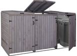 Xl 3/6 Posti HWC-H74, Contenitore Per Rifiuti, Espandibile 126X238X98Cm Legno Fsc® ~ Grigio Antracite