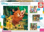 Educa Borras - Puzzle Disney Animals: Dumbo, Bambi, KróL Lew, KsięGa DżUngli, 12-25 ElementóW