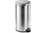Durable Cestino Cilindrico Con Pedale In Acciaio Inossidabile 30L , Argento, 340323