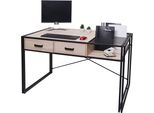 Scrivania HWC-H91, Scrivania Da Ufficio Per Computer, Industriale 76X120X70Cm ~ Aspetto Rovere