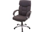Sedia Da Ufficio HWC-A71, Sedia Direzionale Girevole Da Scrivania, Tessuto/Tessuto, Fsc® ~ Grigio Scuro