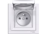 Presa Singola Con Messa A Terra IP44 Bianco Asfora EPH2800621