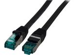 Efb MK6001.0,5B Efb RJ45 Patchkabel S/Ftp, Cat.6A, Lszh, 0,5M, Schwarz