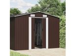 Vidaxl Capanno Da Giardino Marrone 257X779X181 Cm Acciaio Zincato