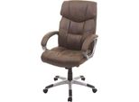 Sedia Da Ufficio HWC-A71, Sedia Direzionale Girevole Da Scrivania, Tessuto/Tessuto, Fsc® ~ Aspetto Scamosciato Marrone