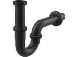Alcadrain RöHrengeruchverschluss „U“ FüR Die Waschbecken DN32 Mit Einer ÜBerwurfmutter 5/4", Schwarz-Matt"