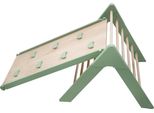 Triangolo Di Arrampicata, Struttura Di Arrampicata In Legno Per Bambini Triangolo Di Germoglio, Scivolo Per Bambini | Verde