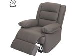 Poltrona Tv HWC-G15, Poltrona Reclinabile, Pelle + Similpelle 101X87X100Cm ~ Taupe
