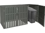 Xl 1/2 Wpc, Estensione Del Coperchio Del Cestino HWC-J28, Cestino Per Rifiuti, Metallo Effetto Legno ~ Antracite