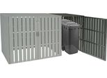 Xl 1/2 Wpc Estensione Del Coperchio Del Cestino HWC-J28, Cestino Per Rifiuti, Metallo Effetto Legno ~ Grigio