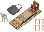 Kotarbau® Bullone Di Bloccaggio 130 Mm Diritto + Lucchetto Solido Giallo Zincato Universale