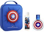 Profumi Per Bambini - Set Regalo Captain America Edt 100 Ml, Gel Doccia 100 Ml E Trousse 100Ml