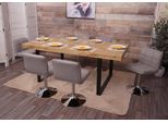 Set Di 6 Sedie Da Pranzo Kavala, Sedia Da Cucina, Sedia In Tessuto/Tessuto, Girevole Cromata Certificata ~ Grigio Chiaro