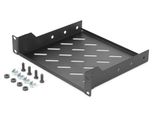 Digitus Ripiano, 1U, 10 Pollici (254 Mm), Per Armadio Di Rete, Profondità 200 Mm, Lamiera D'acciaio Perforata, Nero