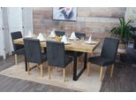 Set Di 6 Sedie Per Sala Da Pranzo Sedia Da Cucina Littau ~ Tessile, Grigio Antracite, Gambe Chiare