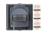 Kopp Apwg Blue Electric 1098.1500.8 Presa A Spina Schuko Con Chiave Numerica Antracite Chiave Combinata Antracite