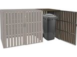1 Estensione Del Coperchio Del Cestino In Wpc HWC-J28, Cestino Per Rifiuti, Aspetto Legno Metallico ~ Marrone
