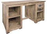 MASSIVMOEBEL24 | Scrivania In Legno Di Mango 140X80X76 Sbiancato Laccato Railway