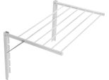 Asciugatrice A Muro Pieghevole Inclinabile Con 6 Aste Di Asciugatura - Bianco - Lunghezza Di Asciugatura 3,60 Cm