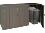 Xl 1/2 Wpc Estensione Del Coperchio Del Cestino HWC-J28, Cestino Di Qualità Superiore, Aspetto Legno Metallico ~ Marrone