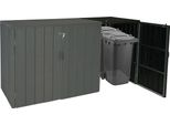 Xl 1/2 Wpc Estensione Del Coperchio Del Cestino HWC-J28, Cestino Di Qualità Superiore, Aspetto Legno Metallico ~ Antracite
