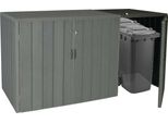 Xl 1/2 Wpc Estensione Del Coperchio Del Cestino HWC-J28, Cestino Di Qualità Superiore, Aspetto Legno Metallo ~ Grigio