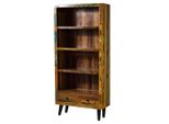 MASSIVMOEBEL24 | Sixties #107 Scaffale In Legno Riciclato - Laccato / Multicolore 90X35X180