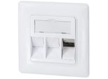 Logilink Professional NK4055 Scatola Da Incasso Logilink Per Moduli Keystone, A 3 Ingressi, Bianco Puro