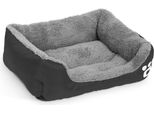 Letto Per Gatti / Letto Per Cani - Cestino - Nero / Grigio - 42 X 32 Cm - Cuscino Per Cani / Cuscino Per Gatti Lavabile