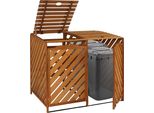 Xl 2 Posti/4 Posti HWC-J44, Contenitore Per Rifiuti, Espandibile 121X133X98Cm Legno Certificato Mvg ~ Marrone