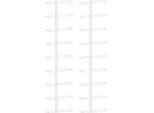 Portabottiglie Da Parete Per 9 Bottiglie 2 Pz. Ferro Bianco