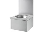 Lavabo Delabie Sxs Senza Rubinetto Con Pannello Posteriore Edst. 1.4301 Satinato