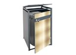 1 Coperchio Per Cestino HWC-J82, Contenitore Per Cestino, Espandibile, Metallo 32Kg, Antracite ~ Oro