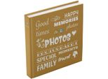 Henzo Album Fotografico Jumbo Wording Giallo 30X30 Cm 100 Pagine Bianche