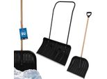 Kotarbau® Satz Pala Da Neve 80 Cm Con Ruote + Pala Da Neve 48 Cm, Vassoio Per La Neve Con Bordo In Profilo Di Alluminio, Pala Da Neve Con Manico In Metallo, Spazzaneve Eco