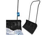 Kotarbau® Pala Da Neve Con Ruote Pala Da Neve 80 Cm Vassoio Per Neve Con Bordo In Profilo Di Alluminio Pala Da Neve Con Manico In Metallo Eco Nero Lama Da Neve