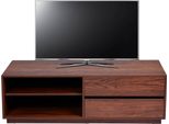 Porta Tv HWC-J78, Tavolo Tv Cassettiera Bassa, Cassetto, Mdf 42X140X40Cm ~ Aspetto Noce
