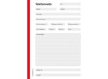 Pricaro Blocco Note Telefonico, A6 Non Perforato, Rosso, 10 Pezzi